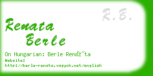 renata berle business card